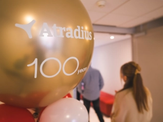 Atradius 100 years balloons