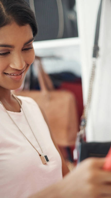 woman shopping for clothes