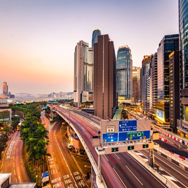 Hong Kong financial district