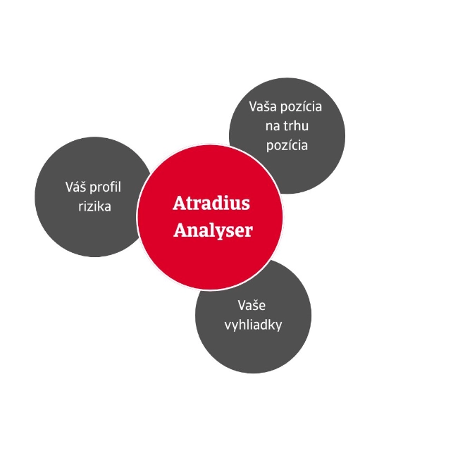 graphic showing the benefits of atradius analyser
